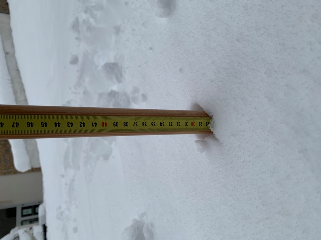 Medida del espesor de nieve en calla abrevadero. Temporal filomena (enero 2021)